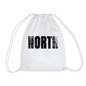 NORTH Nord distressed grunge look - Sac de sport léger - blanc - Devant