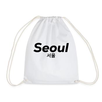 Seoul Korea Korean Language - Drawstring Bag - white - Front