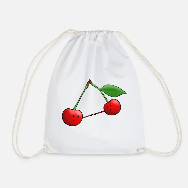 Sweet cherries - Drawstring Bag - white