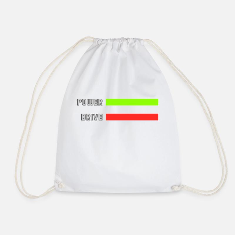 Power Drive - Drawstring Bag - white