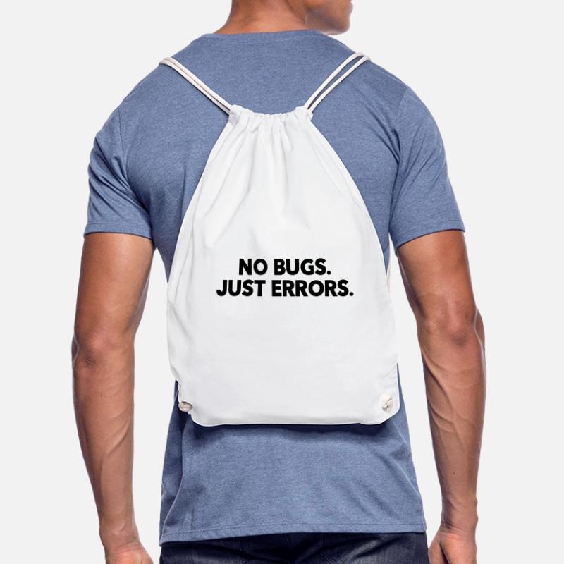 No Bugs Just Errors Coder Programmer Nerd Software Turnbeutel