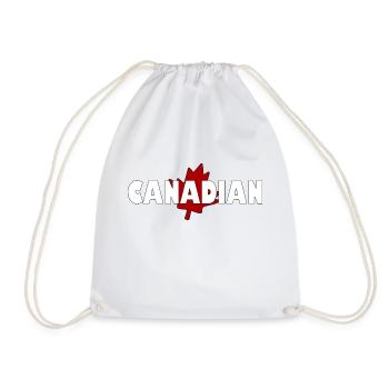 Canadian - Drawstring Bag - white - Front