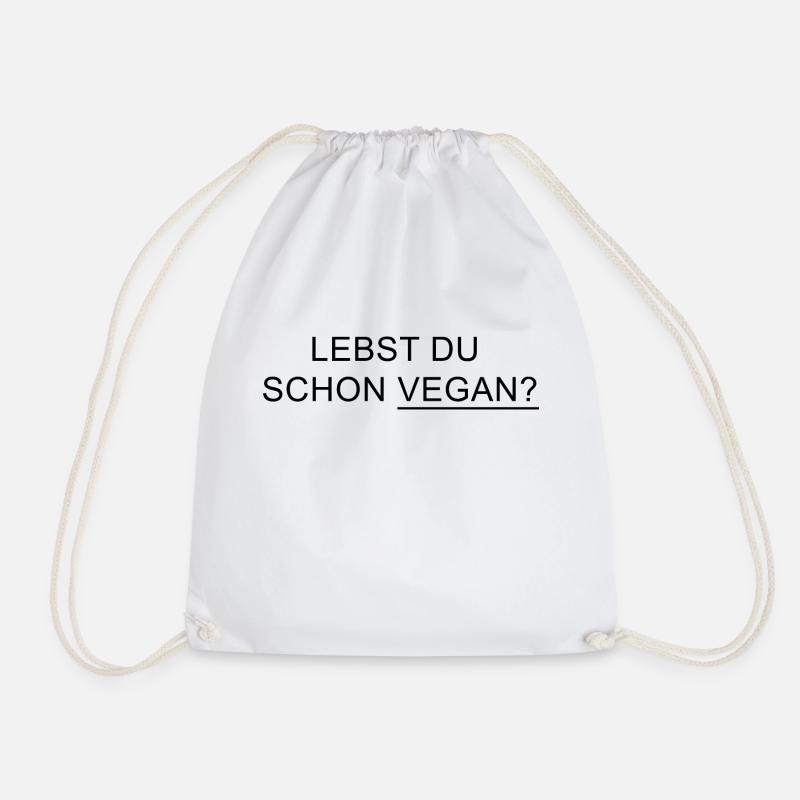 Lebst du schon Vegan? - Turnbeutel - Weiß
