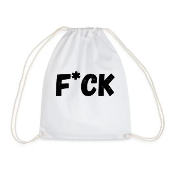 Fuck - Drawstring Bag - white - Front