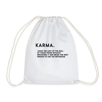 Karma toilet paper - Turnbeutel - Weiß - Vorne