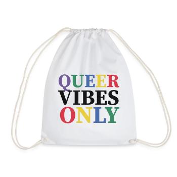 Queer Vibes Only - Drawstring Bag - white - Front