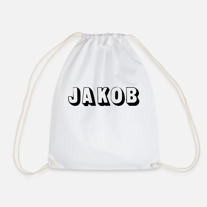 Name - Jakob - Turnbeutel - Weiß