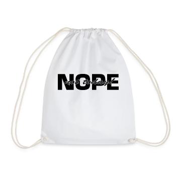 Nope Not Today BLK - Turnbeutel - Weiß - Vorne