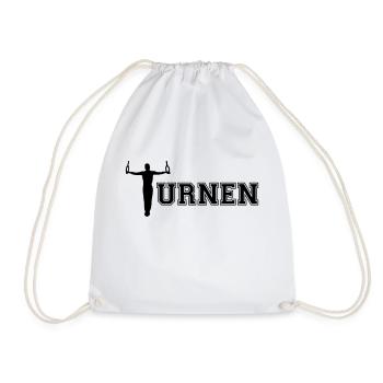 Turnen, Turner; Turner and Ringen - Turnbeutel - Weiß - Vorne