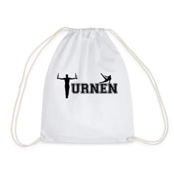 Männer und Jungs Turnen, Turner - Turnbeutel - Weiß - Vorne