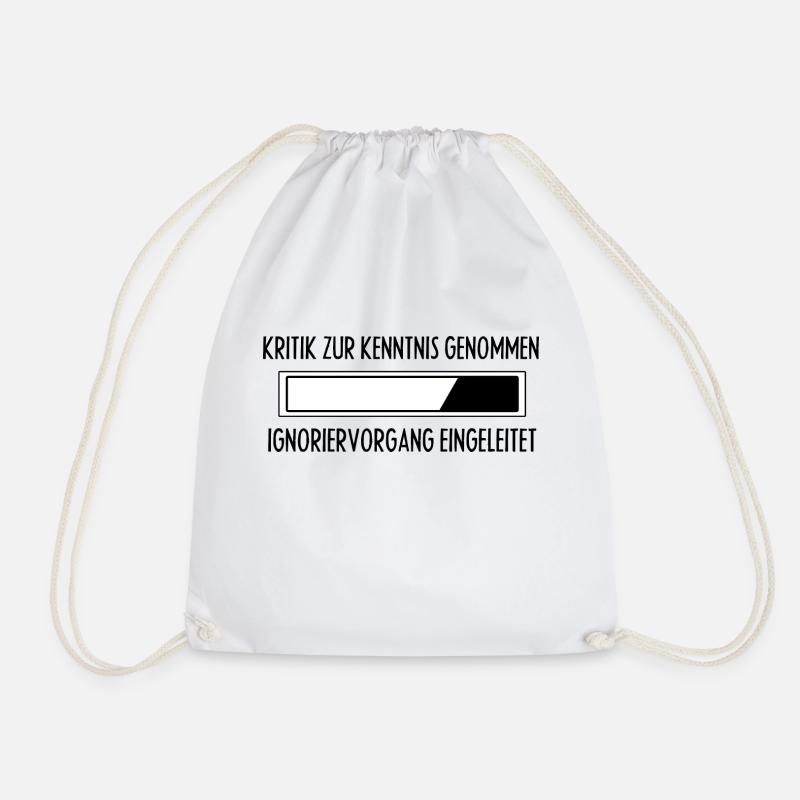 Shirt Damen - Sprüche Statement mit Spruch Kritik - Turnbeutel - Weiß