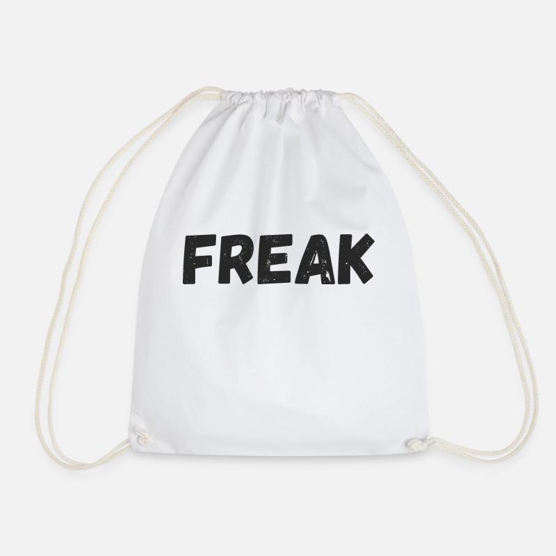 Freak - Drawstring Bag - white