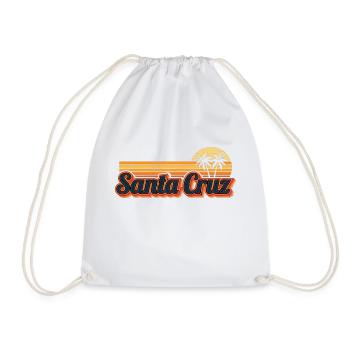 Santa Cruz Sunset Palmiers, Soleil Idée Cadeau - Sac de sport léger - blanc - Devant