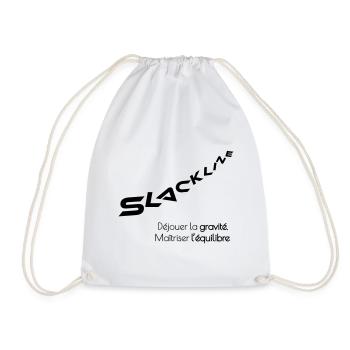 "Slackline –Gravité, équilibre - Sac de sport léger - blanc - Devant
