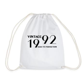 Vintage 1992 aged to perfection - Drawstring Bag - white - Front