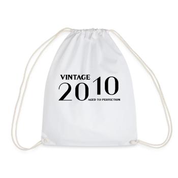 Vintage 2010 aged to perfection - Drawstring Bag - white - Front
