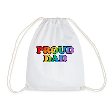 Fier papa LGBTQ Pride Parents - Sac de sport léger - blanc - Devant