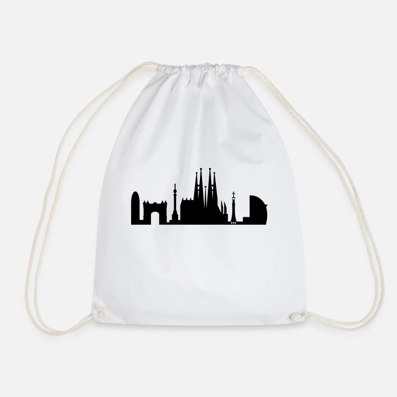 Barcelona Skyline Spanien - Turnbeutel - Weiß