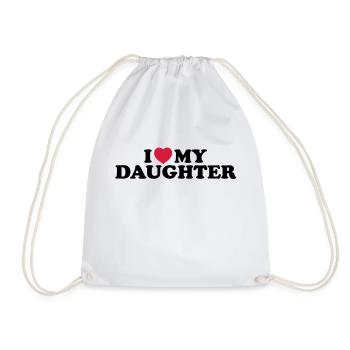 I love my daughter - Turnbeutel - Weiß - Vorne