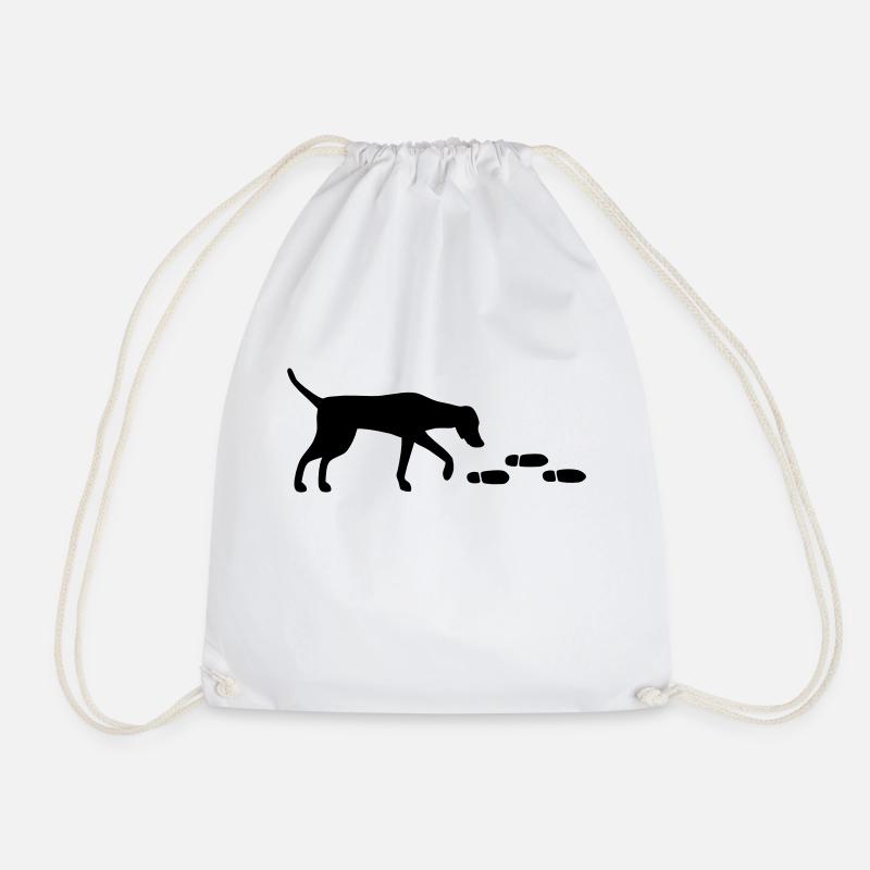 Viszla Mantrailer - Drawstring Bag - white