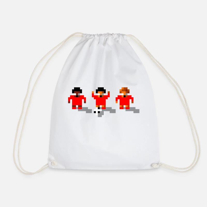 Soccer All Red - Drawstring Bag - white