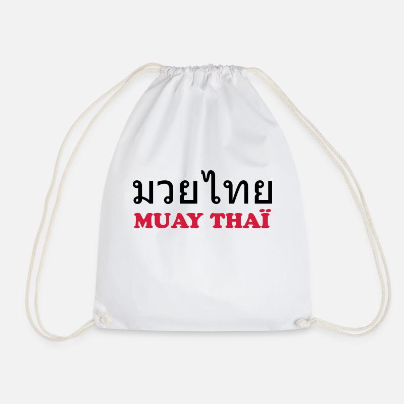Muay Thai - Drawstring Bag - white