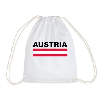 Austria Austria flag gift - Drawstring Bag - white - Front