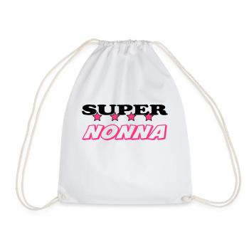 Super nonna - Drawstring Bag - white - Front