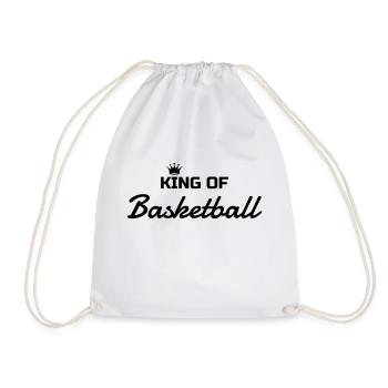 Basketball - Basket ball - Basket-ball - Baskette - Drawstring Bag - white - Front