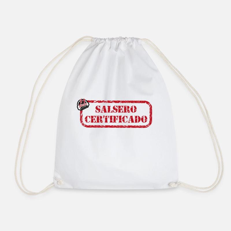 Salsero certificado Salsa es la cura - Drawstring Bag - white