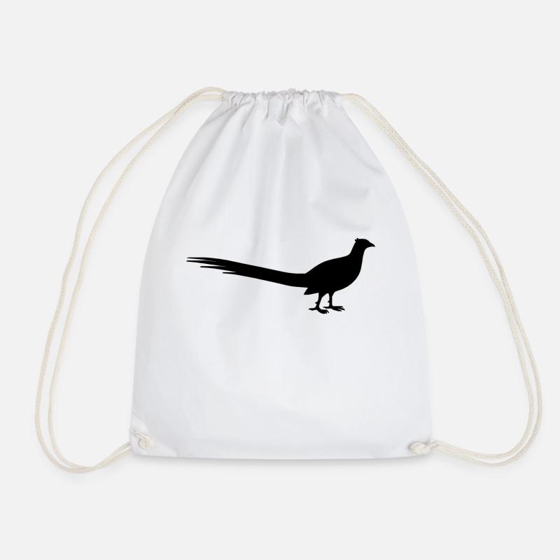Pheasant - Drawstring Bag - white