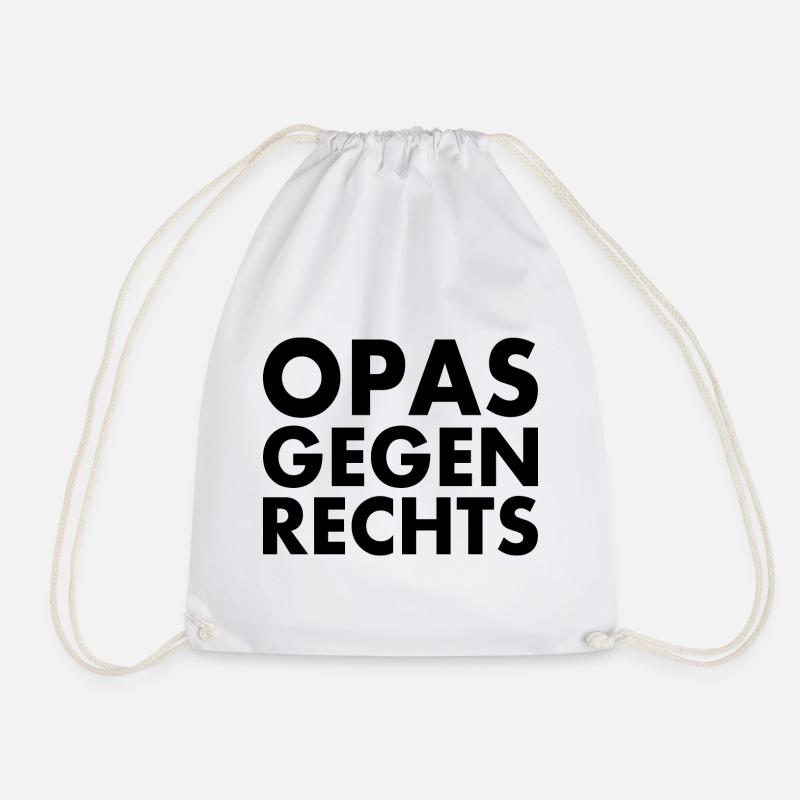 Opas gegen rechts - Turnbeutel - Weiß