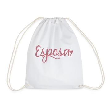Esposa Cute Wife To Be Bride Couple Wedding Gift - Drawstring Bag - white - Front