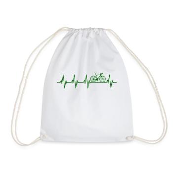 ECG de battement de cœur de vélo - Sac de sport léger - blanc - Devant