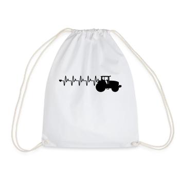Driving tarktor for a lifetime - Drawstring Bag - white - Front