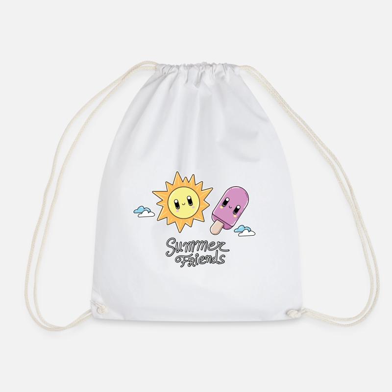 Summer Friends - Drawstring Bag - white