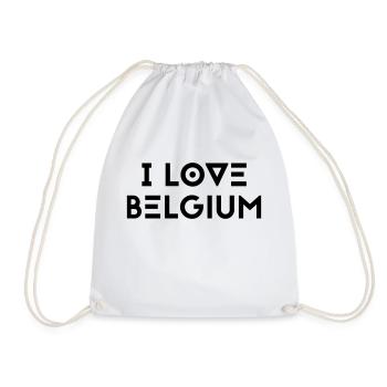 I LOVE BELGIUM - Drawstring Bag - white - Front