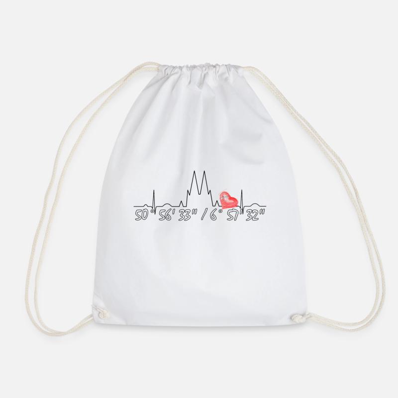 Cologne 1 - Drawstring Bag - white