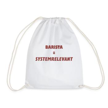 Barista Kaffee Shirt Geschenk - Turnbeutel - Weiß - Vorne