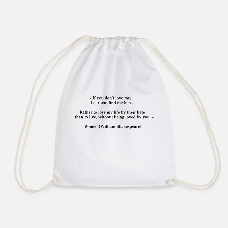 Roméo (citation) - Sac de sport léger - blanc