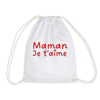 Maman je t aime - Sac de sport léger - blanc - Devant