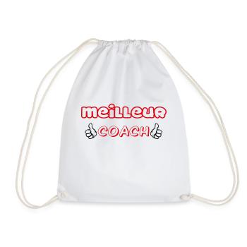 BEST COACH - Drawstring Bag - white - Front