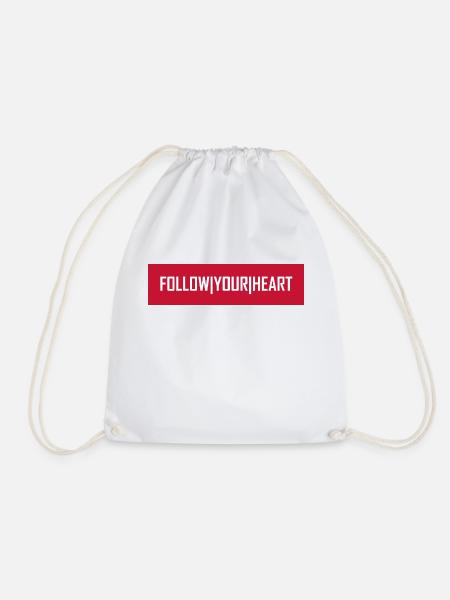 Follow Your Heart - Turnbeutel - Weiß