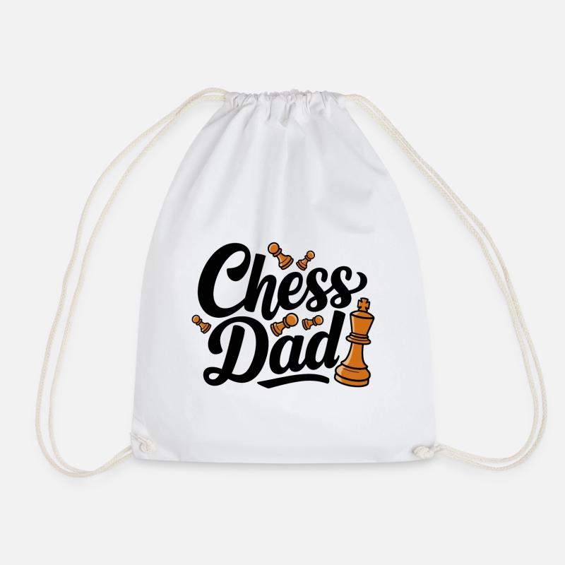 Chess Dad Schach Spruch Zitat - Turnbeutel - Weiß