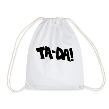 Cartoon, Kaboom, Tada, electric, Hello, Techno, Fu - Drawstring Bag - white - Front