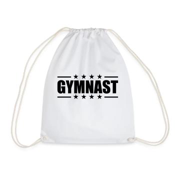 gymnast gymnastics gymnastics stool gymnastics - Drawstring Bag - white - Front