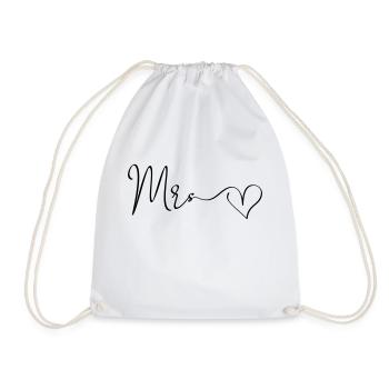 Mrs. Big Heart personalsierbar - Turnbeutel - Weiß - Vorne