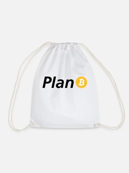 plan B - Drawstring Bag - white
