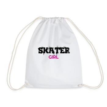 patineur, patineuse fille, t-shirts patineur, sweat à capuche patineur - Sac de sport léger - blanc - Devant