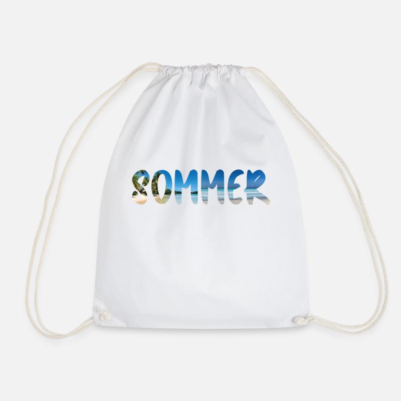Sommer Design - Turnbeutel - Weiß